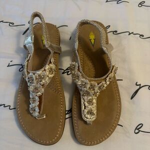 Elegant Floral Embellished Sandals